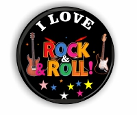 I LOVE ROCK & ROLL!, small badge